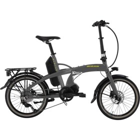 Resim Bisan E-Foldıng Strike Elektrikli Katlanır Bisiklet 46 cm 20 Jant 9 Vites Gri Neon Sarı 