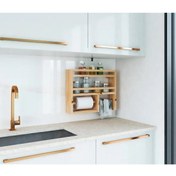 Resim dekomar Baharatlık Bardaklık Çok Amaçlı Mutfak Rafı Ahşap-doğal 