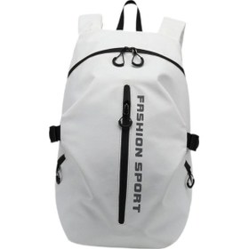 Resim Suntek Sırt Çantasıyla Seyahat Trekking Için Motosiklet Beyaz 