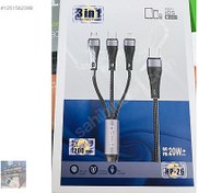 Resim 3 KABLOLU TYPE-C GİRİŞLİ 20W HIZLI ŞARJ KABLOSU SIFIR 