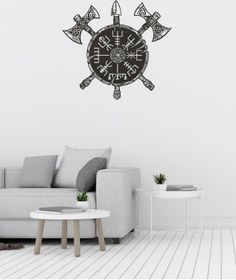 Resim Balta Desenli Dekoratif Metal Duvar Tablosu 