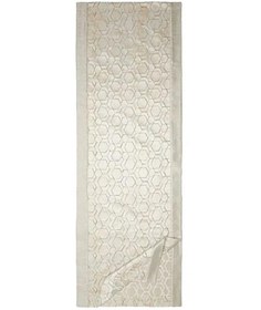 Resim Parlak Geometrik Desenli Gold Renk Detaylı Runner - Gri 