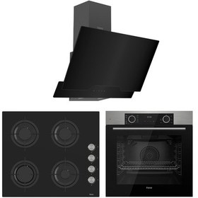 Resim Ferre Fryart CS Serisi XE63MI - CS205 - D063 Ankastre Set Inox - Siyah 