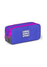 Resim Coral High Sport İki Gözlü Lavanta Gri Kalem Çantası 