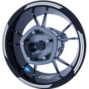 Resim Reflektif Beyaz (Gri) Double Stripe Jant Şeridi Sticker Çınar Extreme 