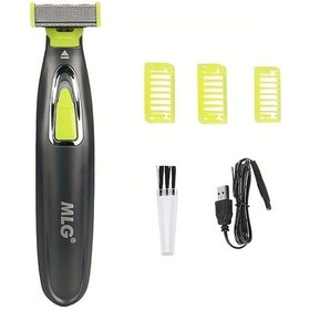 Resim Challenger Usb Şarj Edilebilir Tıraş Makinesi T Blade Tam Vücut Düzeltici Erkek Kadın 300mah 