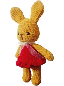 Resim Wanderlust Sevimli Oyun Arkadaşı Winnie Temalı Tavşancık Amigurumi Bebek 35cm 