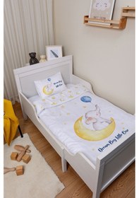 Resim Organik Park Yatak Nevresim Takımı 80x120 - Sevimli Ay Fısıltısı 