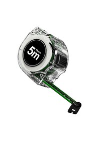 Resim Fosenze 5m X 19mm Karbon Çelik Metre, Parlak İki Yönlü Bandı, Şeffaf Pc Kasa, Metal Eksen, Keskin Ölçü, Çarpıtkor Ve Dayanıklı, Çok Amaçlı Kullanım 