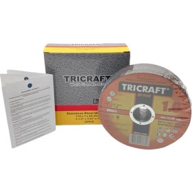 Resim Tricraft Inox Metal Kesici Taş 115x1.0x22 mm 25'li Set Paket Tricraft Orta Sertlikte Genel Amaçlı Kesici 