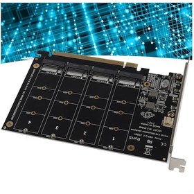 Resim Yuntech01 Ph44 Pcıe X16 m.2 Nvme - 4 32gbps Led 