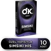 Resim Okey Sımsıkı Prezervatif 10'lu Kayganlaştırıcılı Ekstra Dar Tasarım Maksimum His ve Koruma 