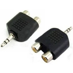 Resim Platoon 3.5 mm Stereo Erkek 2 Rca Dişi Aparat Stereo Rca Çevirici 