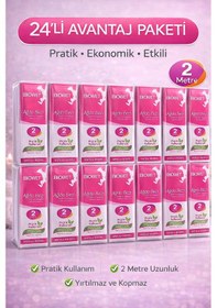 Resim Biowet Ağda Bezi 2 Metre Spatula Hediyeli Epilasyon Bezi Dayanıklı Tüy Dökme Bezi 24 Paket 