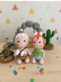 Resim Taş Devri Amigurumi Dinozor ve Ejderha 