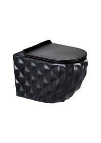 Resim Lena - Asma Klozet Siyah Kapak Dahil Outlet - Et-y7000s- Siyah 