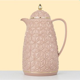 Resim Lale Thermos Cam Hazneli Termos 9034 1.0 Lt Kahve & Çay 12 Saat Sıcak / 24 Saat Soğuk Yerli Üretim Charmy Pembe 
