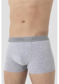 Resim Arma Yıldız Erkek Gri Boxer 10'lu Paket Pamuklu Likralı Yumuşak Ve Esnek Kumaş Gri 