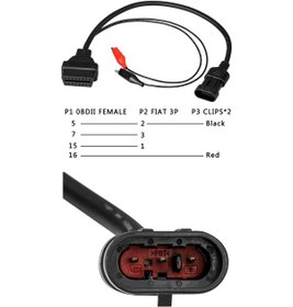 Resim FIAT 3 PIN OBD KABLO DÖNÜŞTÜRÜCÜ 