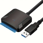 Resim USB 3.0'dan SATA'ya Kablo Adaptör Dönüştürücü - 6,35 cm ve 8,89 cm SSD HDD Veri Aktarımı için 