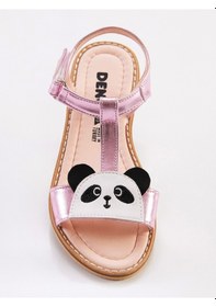 Resim Denokids Panda Kız Sandalet Pembe 