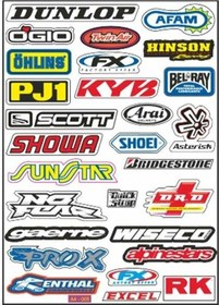 Resim A4 Sticker 005 Tek Paket Çoklu Sticker Siyah 