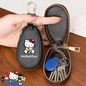 Resim Sanrio Hello Kitty Anahtar Çantası, unisex anahtar çantası, evrensel taşınabilir büyük kapasiteli çok fonksiyonlu anahtarlık, depolama çantası, basit ve kompakt ev dekorasyonu için uygun, aile kullanımı ve seyahat için ideal, mükemmel doğum günü hediyesi. 