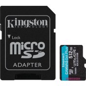 Resim Kingston SDCG3-512GB 512GB microSDXC Canvas Go Plus 170R A2 U3 V30 Card + ADP Hafıza Kartı 