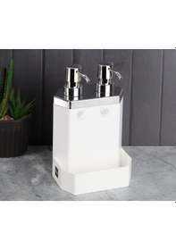 Resim Perotti 13118 Lecce Beyaz Gümüş Sıvı Sabunluk 2 Li 