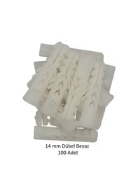 Resim Dübel, 14 mm Plastik Beyaz Dübel 100 adet 