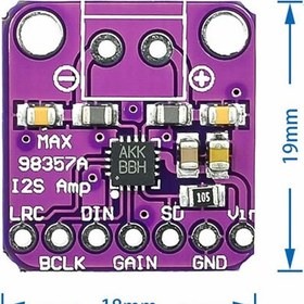 Resim Alkatronik MAX98357 I2S 5V 3W Ses Yükseltici Amfi Class D Dijital Ses Müzik 