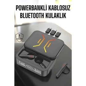 Resim Techno Stock Kablosuz Bluetooth Kulaklık Powerbankli Uzun Pil Ömrü Yüksek Ses Kaliteli 
