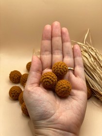 Resim Fiolimore 20 mm Taba Örme Boncuk (5 Adet) Örgü Tasarım Emzik Zinciri Malzeme 