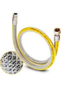 Resim 125 Cm Doğalgaz Flex Bağlantı Hortumu - Gaz Flexi Boru Ocak, Fı 