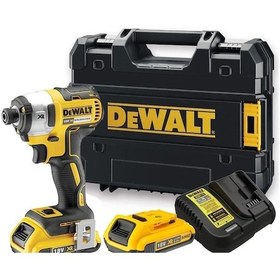 Resim Dewalt DCF887D2 18V 2.0 Ah Li-ion Çift Akülü Kömürsüz Darbeli Vidalama 