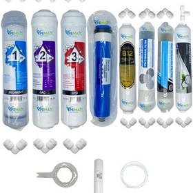 Resim Pws Kapalı Kasa Su Arıtma Cihazı Std 8li Reverse Osmosis Mebran B12+mineral+detox+gümüş İyon 