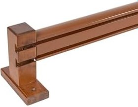 Resim Ahşap Başlıklı Alüminyum Dekoratif Ray Korniş Ceviz (250 cm) 