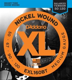 Resim D'Addario EXL160BT XL Nickel Serisi Bas Gitar Tel Seti (Medium - 50-120 - Balanced Tension) 