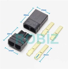 Resim TRX Erkek Dişi Soket Çifti Traxxas Altın Kaplama 30A Lityum LiPo 