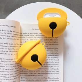 Resim Bipower Airpods 1-2. Nesil Uyumlu Kılıf Yuvarlak Zil Sarı 