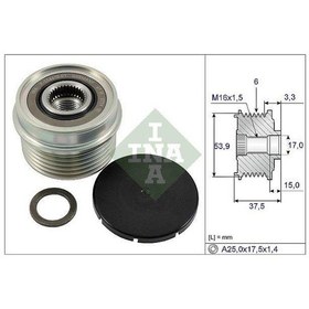 Resim Ina Alternatör Kasnak Rulmanlı 6-kanal Ford Mondeo 2000-2007/transit 2000-2006 