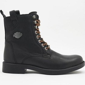 Resim Harley Davidson New Adam's Black Baskılı Nubuk Erkek Bot 