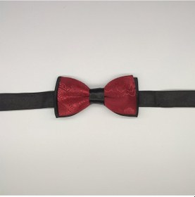 Resim Mordino Kırmızı Çiçekli Siyah Çocuk Papyon Siyah 