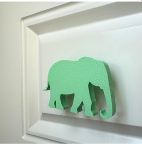 Resim Pomerol Yeşil Fil Dolap Kulpu - Çocuk Odası, Mutfak Ve Banyo İçin Modern, Şık Ve Dayanıklı Mobilya Kulp 