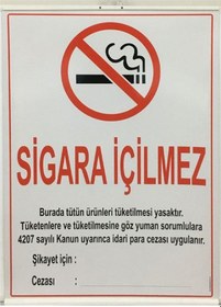 Resim Sigara Içilmez 50x70 Cm Çıtalı 