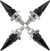 Resim Willowhaven 4 Adet M6 Dişli Sivri Alüminyum Plaka Vida Bağlantı Kiti Siyah Evrensel Uyumlu Sağlam 