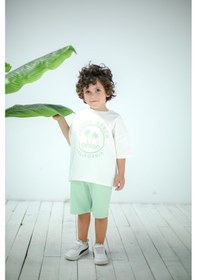 Resim Miababy California Baskılı İkili Takım Fıstık Yeşili 