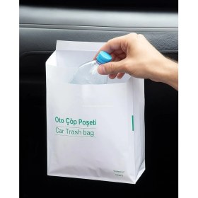Resim Busstier Su Geçirmez Yapışkanlı Tek Kullanımlık Araç Içi Oto Çöp Poşeti 20'li Pratik Torba Seti 