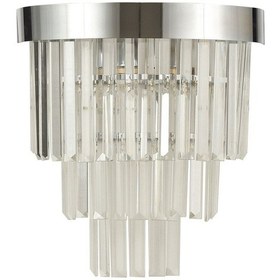 Resim Desina Krom Aplik Kristal Tabut Taşlı Salon Oturma Odası Lüks Duvar Apliği - Krom Kaplama Krom Kaplama 