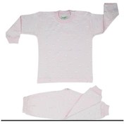 Resim Kız / Erkek Bebek Çocuk Pamuklu Önden Çıtçıtlı Bulutlu Pijama Takım-12495-pembe Pembe 